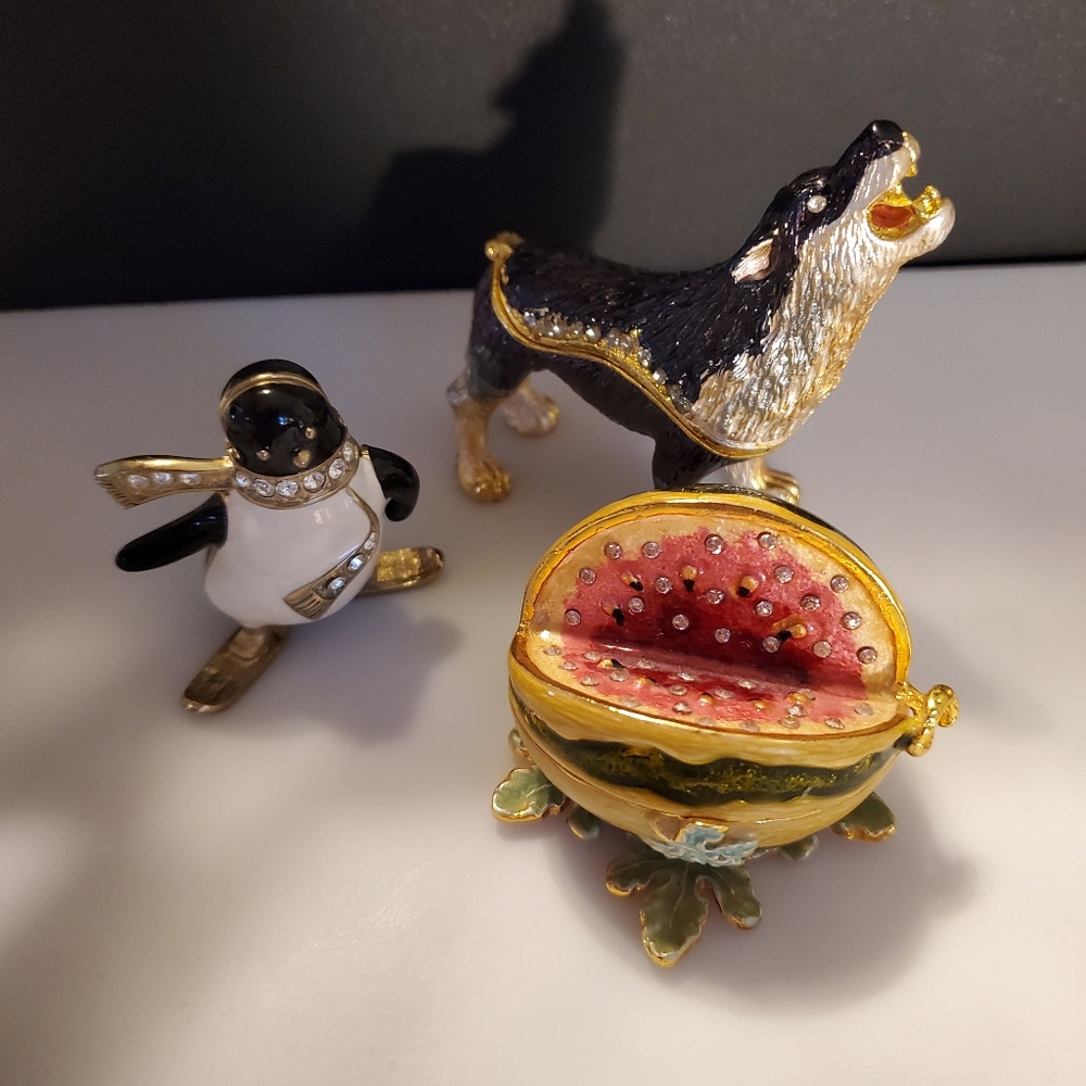 Decorative Animal and Fruit Figurines